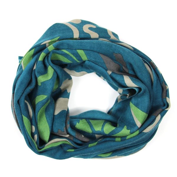 Wool Scarf Indira Blue Bleu