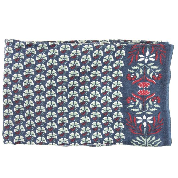 Wool Scarf Marigold Marine Navy