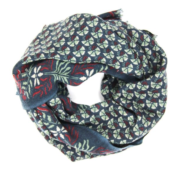 Wool Scarf Marigold Marine Navy