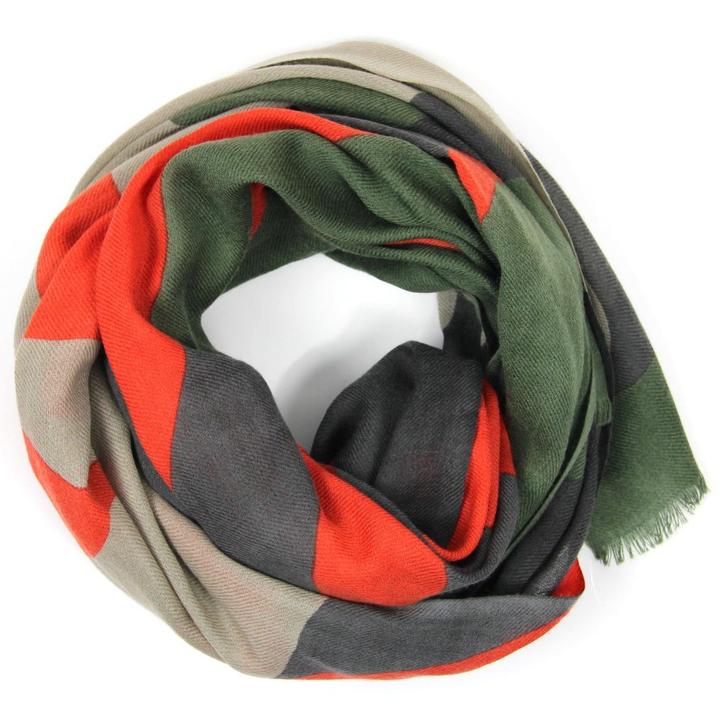 Wool Scarf Palme Kaki - Image 2