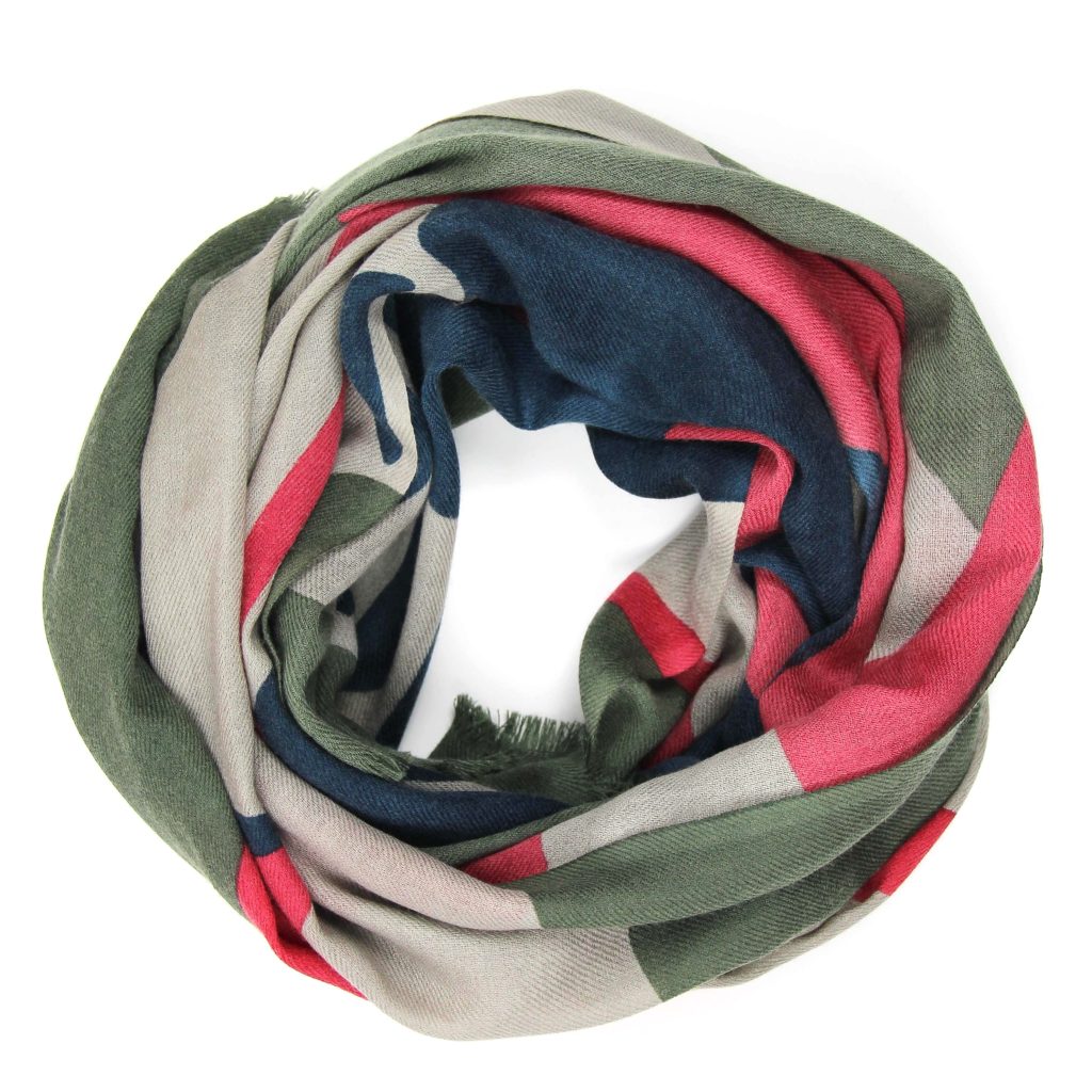Echarpe Laine Palme Marine – Image 2