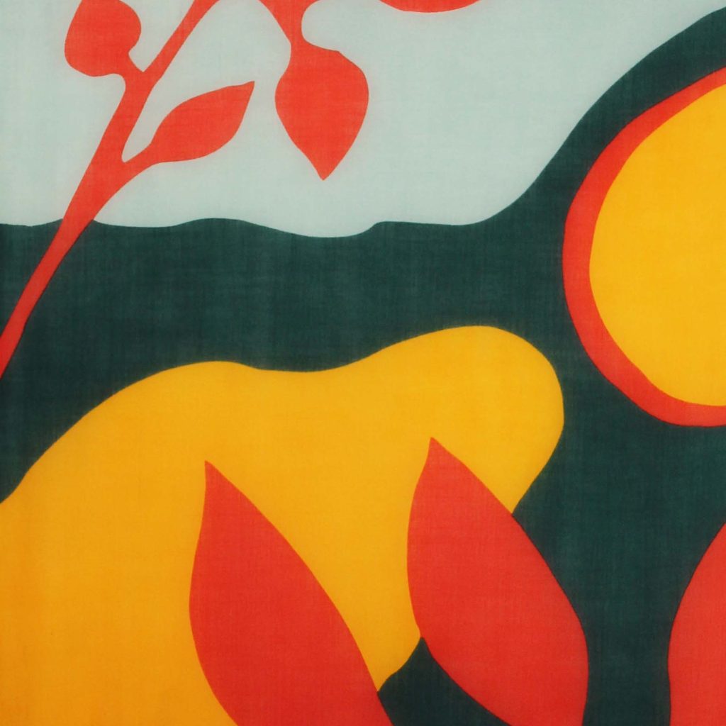 Echarpe Laine Palme Orange