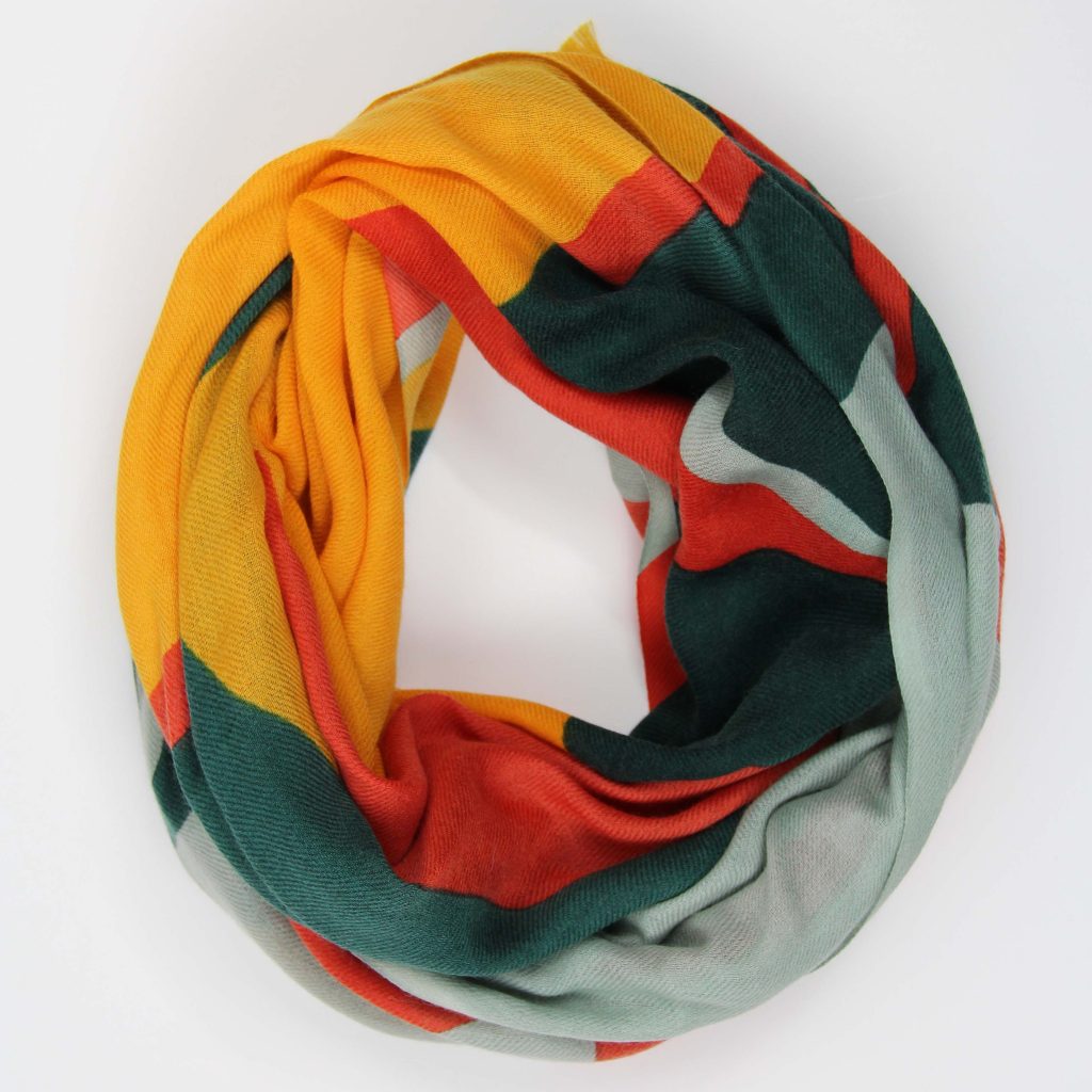 Echarpe Laine Palme Orange – Image 2