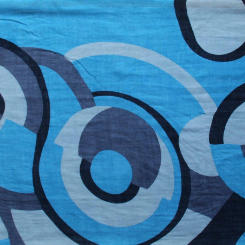Wool Scarf Infini Blue Bleu - Image 4